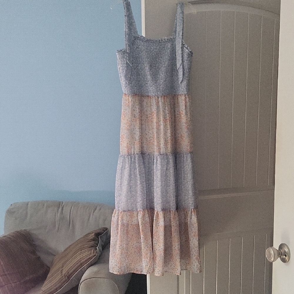 Sheer Floral Maxi Dress